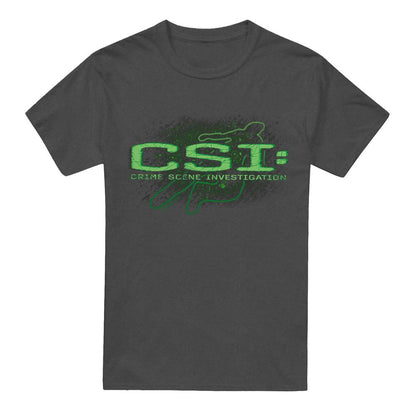 Charcoal - Front - CSI Unisex Adult Shadow Sketch T-Shirt