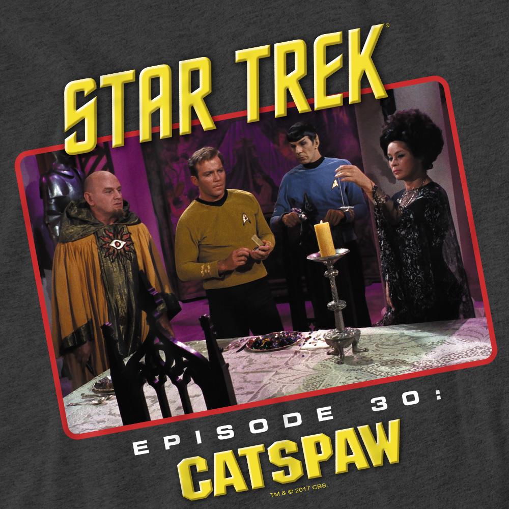 Charcoal - Pack Shot - Star Trek Unisex Adult Cat´s Paw T-Shirt