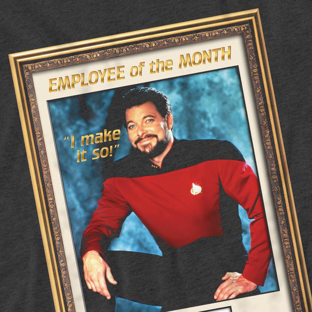 Charcoal - Pack Shot - Star Trek Unisex Adult Employee of the Month T-Shirt