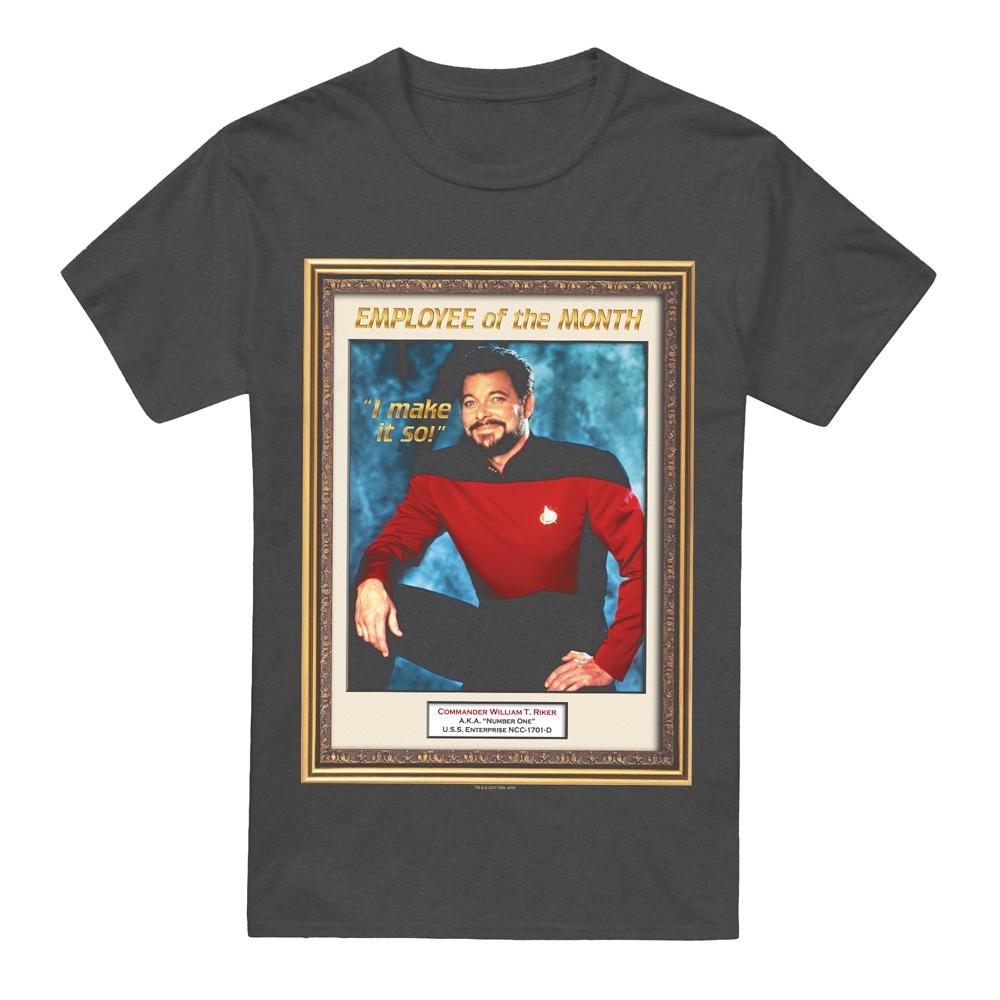 Charcoal - Front - Star Trek Unisex Adult Employee of the Month T-Shirt
