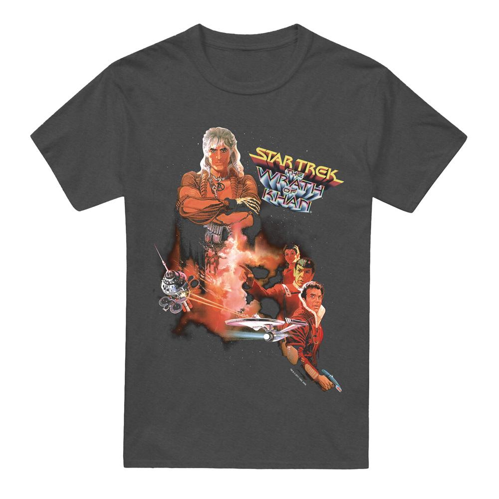 Charcoal - Front - Star Trek Unisex Adult Wrath of Khan T-Shirt