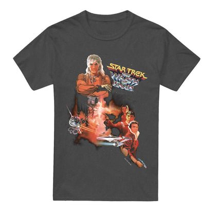 Charcoal - Front - Star Trek Unisex Adult Wrath of Khan T-Shirt