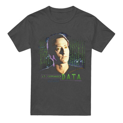 Charcoal - Front - Star Trek Unisex Adult Data T-Shirt