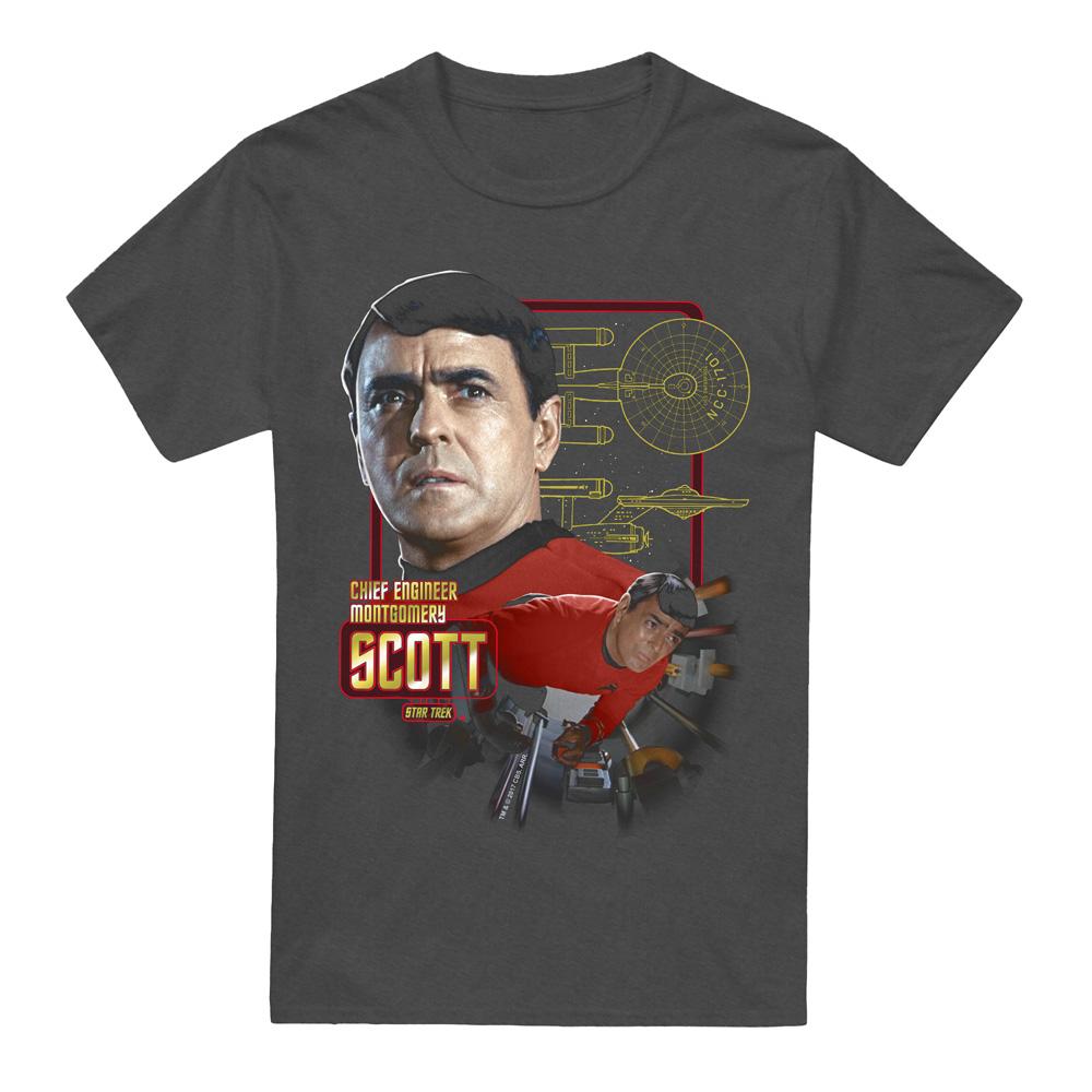 Charcoal - Front - Star Trek Unisex Adult Chief Engineer Scott T-Shirt