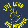 Navy - Side - Star Trek Unisex Adult Live Long Hand T-Shirt