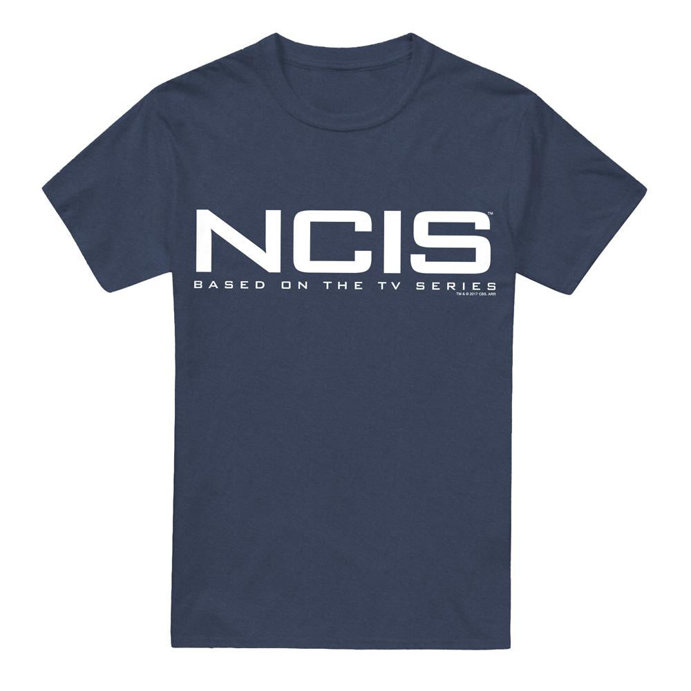 Navy - Front - NCIS Unisex Adult Logo T-Shirt