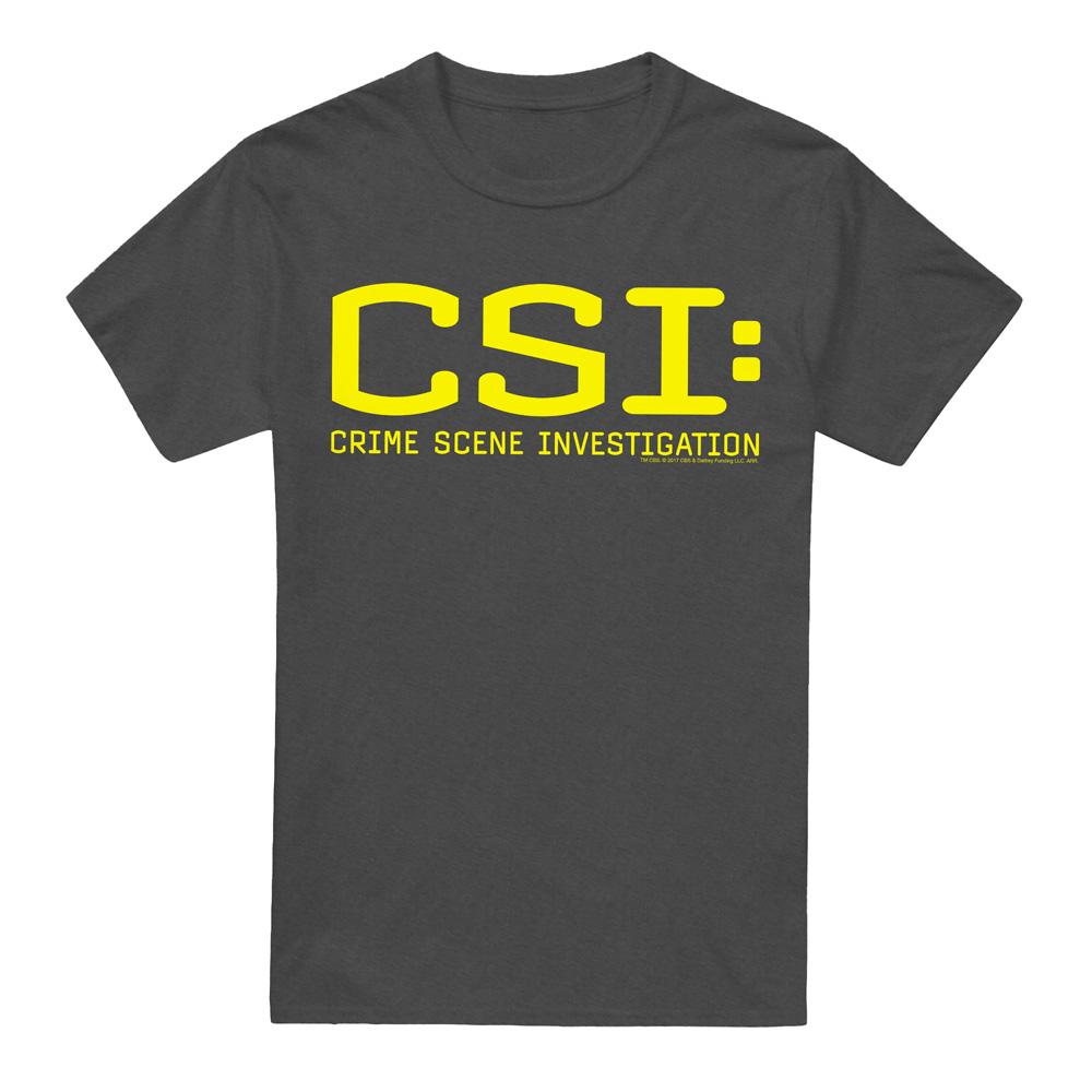 Charcoal - Front - CSI Unisex Adult Logo T-Shirt