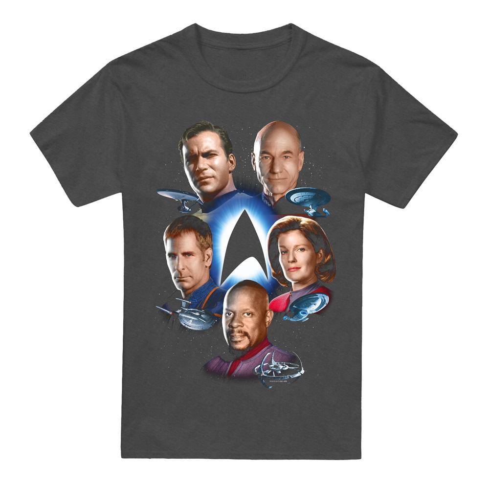 Charcoal - Front - Star Trek Unisex Adult Starfleet´s Finest T-Shirt