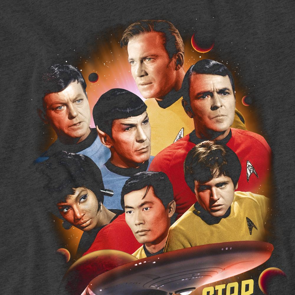 Charcoal - Pack Shot - Star Trek Unisex Adult Heart of the Enterprise T-Shirt