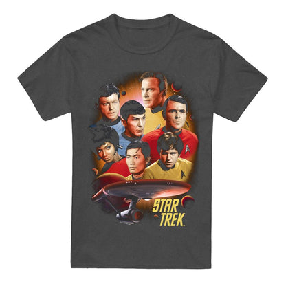 Charcoal - Front - Star Trek Unisex Adult Heart of the Enterprise T-Shirt