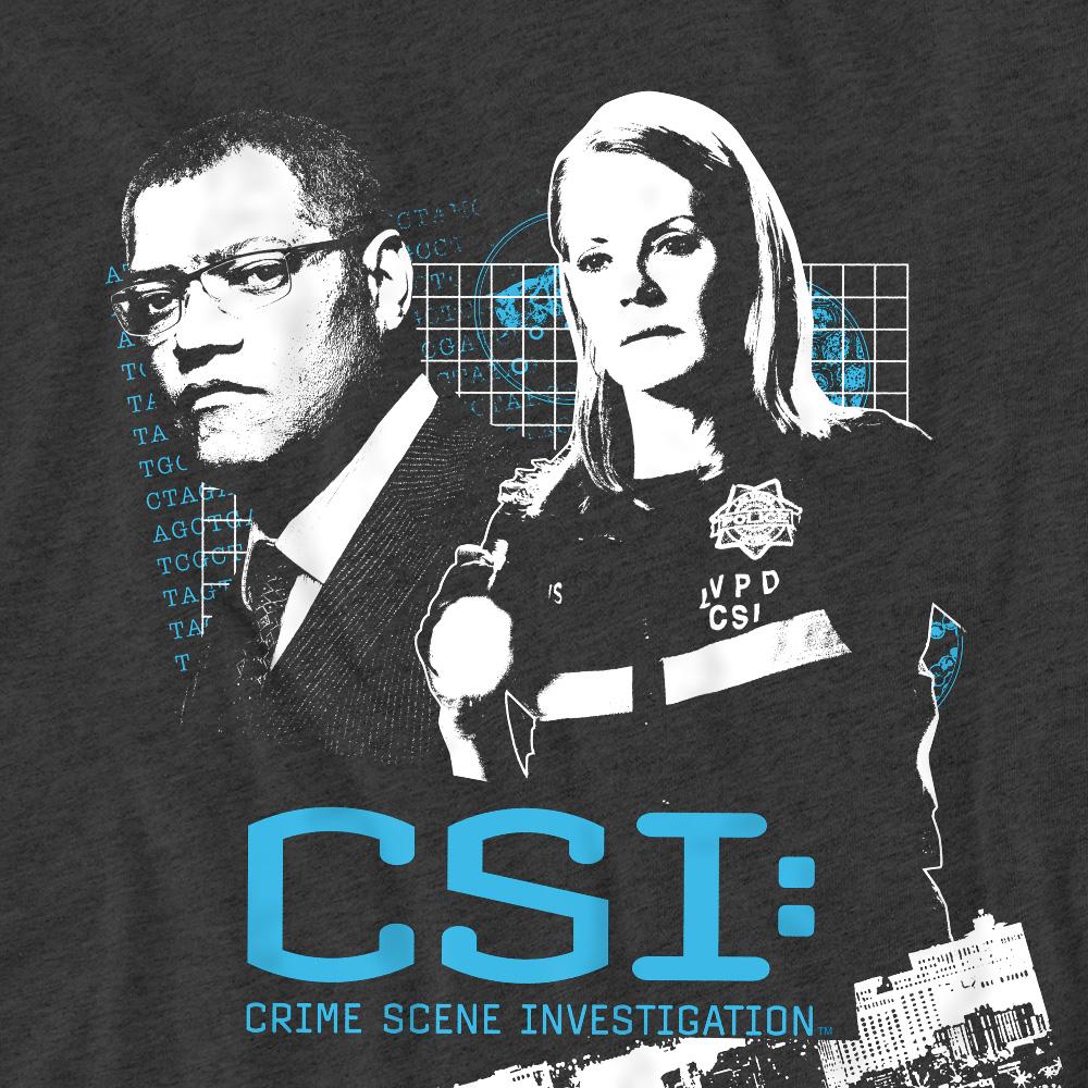 Charcoal - Pack Shot - CSI Unisex Adult Investigate This T-Shirt