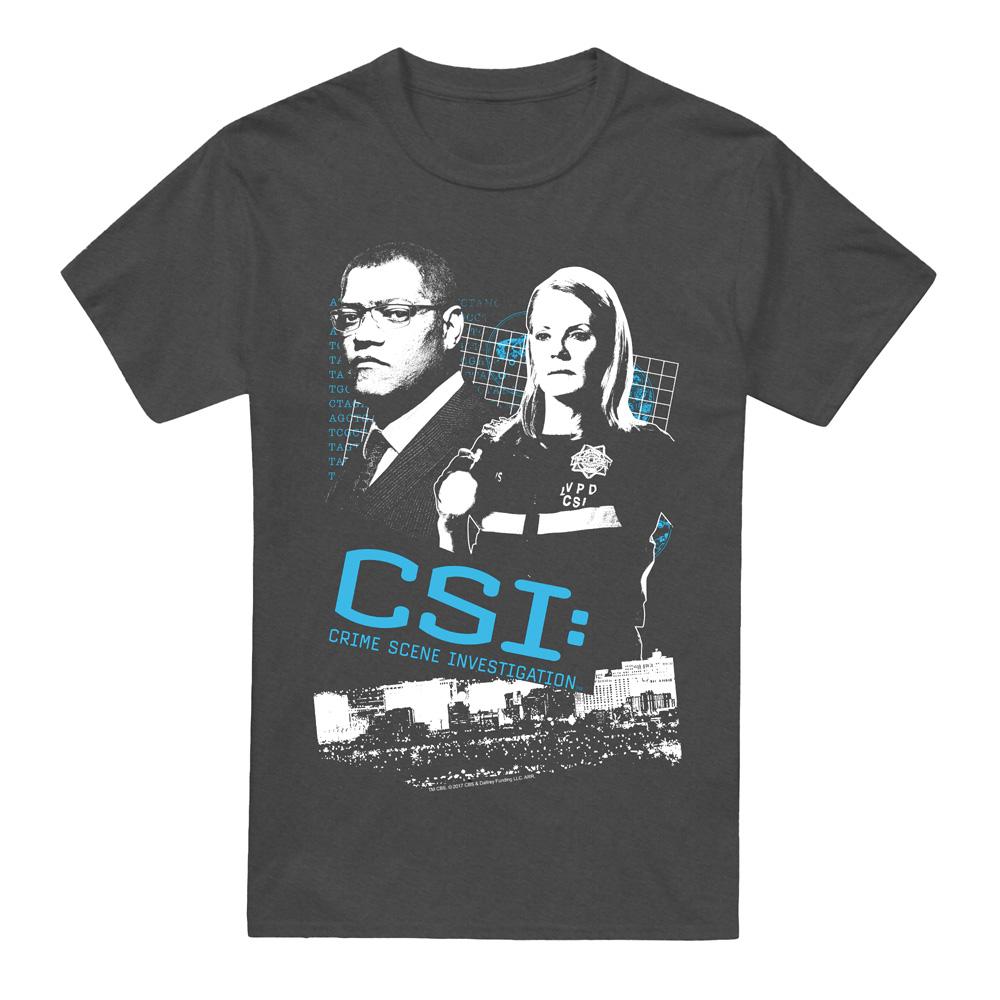 Charcoal - Front - CSI Unisex Adult Investigate This T-Shirt
