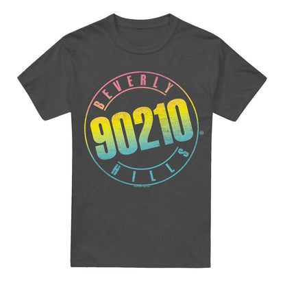 Charcoal - Front - 90210 Unisex Adult Colour Blend Logo T-Shirt