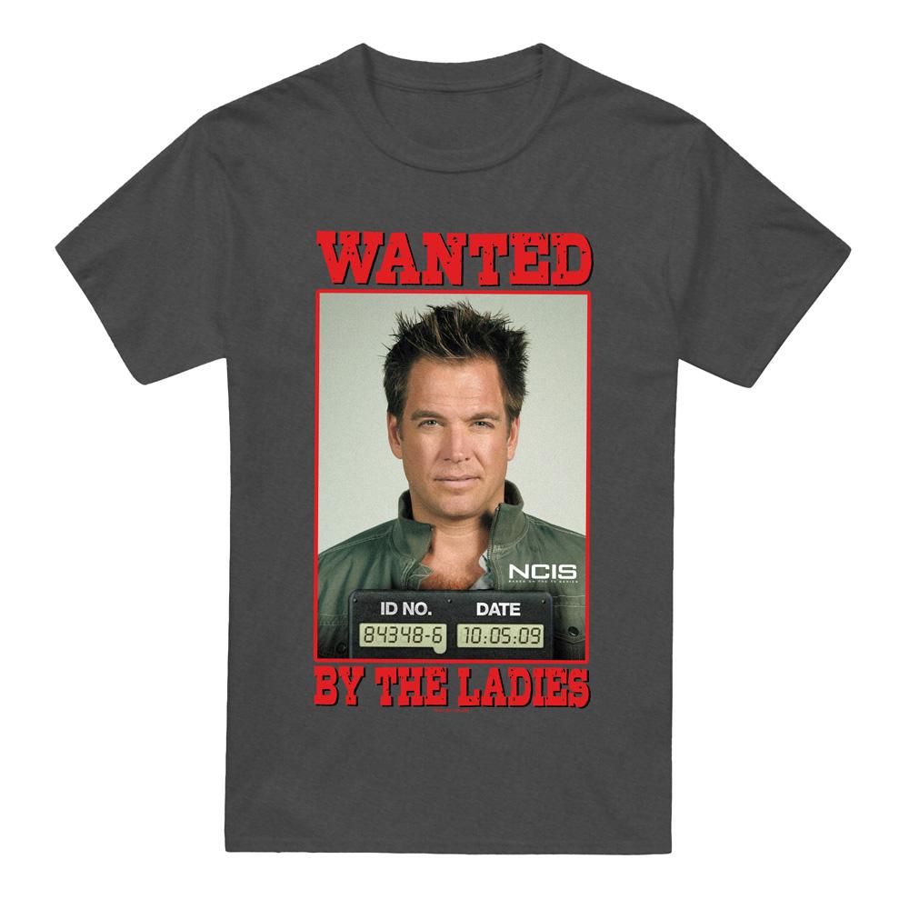 Charcoal - Front - NCIS Unisex Adult Wanted T-Shirt