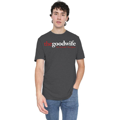 Charcoal - Lifestyle - The Good Wife Unisex Adult Logo T-Shirt