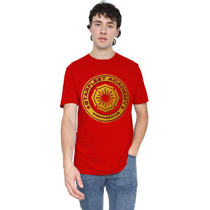 Red - Side - Star Trek Unisex Adult Engineering T-Shirt