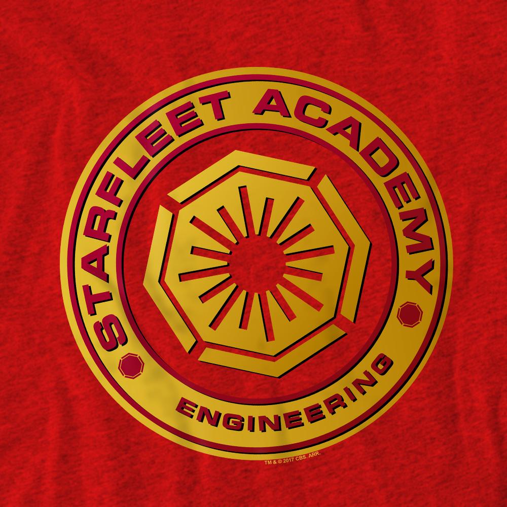 Red - Pack Shot - Star Trek Unisex Adult Engineering T-Shirt