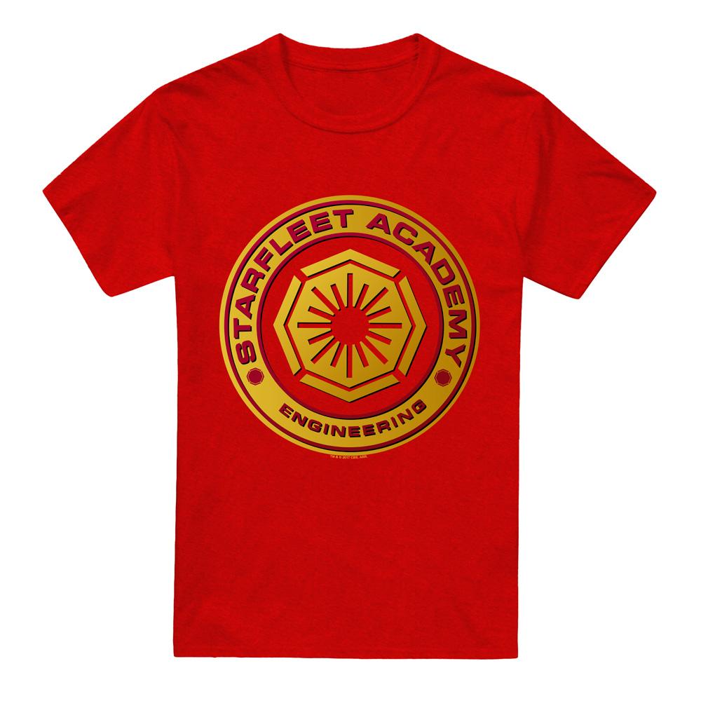 Red - Front - Star Trek Unisex Adult Engineering T-Shirt