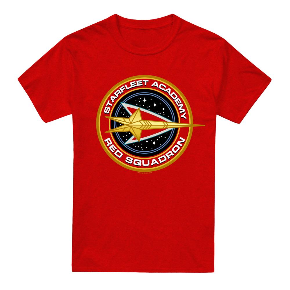 Red - Front - Star Trek Unisex Adult Red Squadron T-Shirt