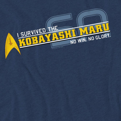 Navy - Pack Shot - Star Trek Unisex Adult I Survived T-Shirt