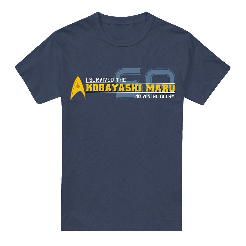 Navy - Front - Star Trek Unisex Adult I Survived T-Shirt