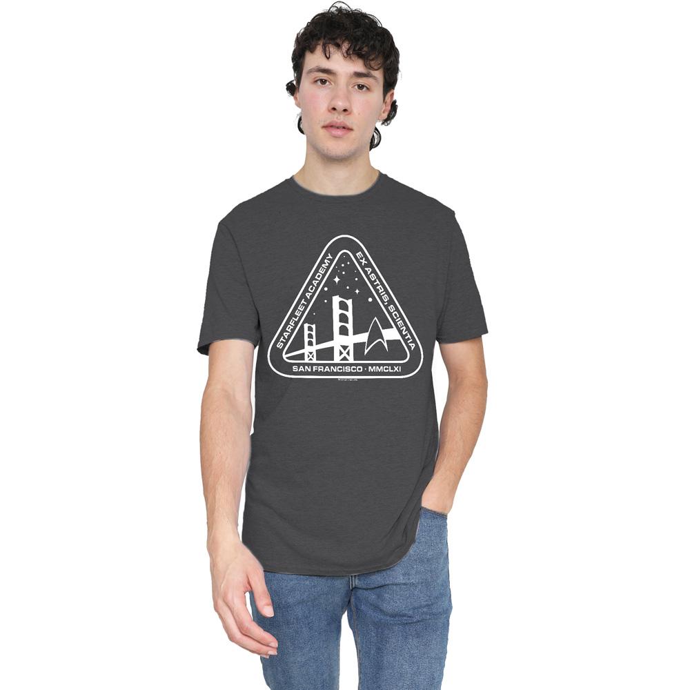 Charcoal - Lifestyle - Star Trek Unisex Adult White Academy Logo T-Shirt