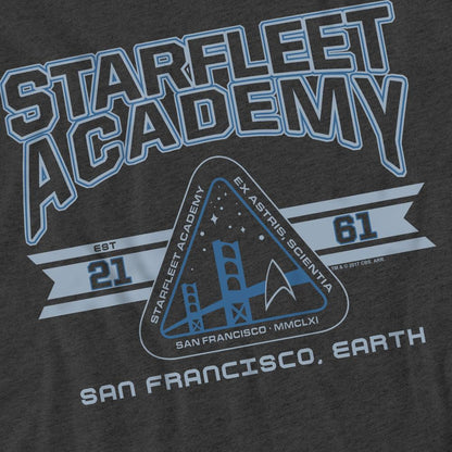 Charcoal - Lifestyle - Star Trek Unisex Adult Starfleet Academy Earth T-Shirt