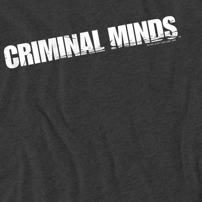 Charcoal - Pack Shot - Criminal Minds Unisex Adult Logo T-Shirt