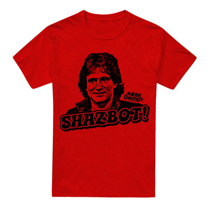 Red - Front - Mork And Mindy Unisex Adult Shazbot T-Shirt