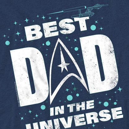 Navy - Pack Shot - Star Trek Unisex Adult Best Dad in the Universe Fathers Day T-Shirt