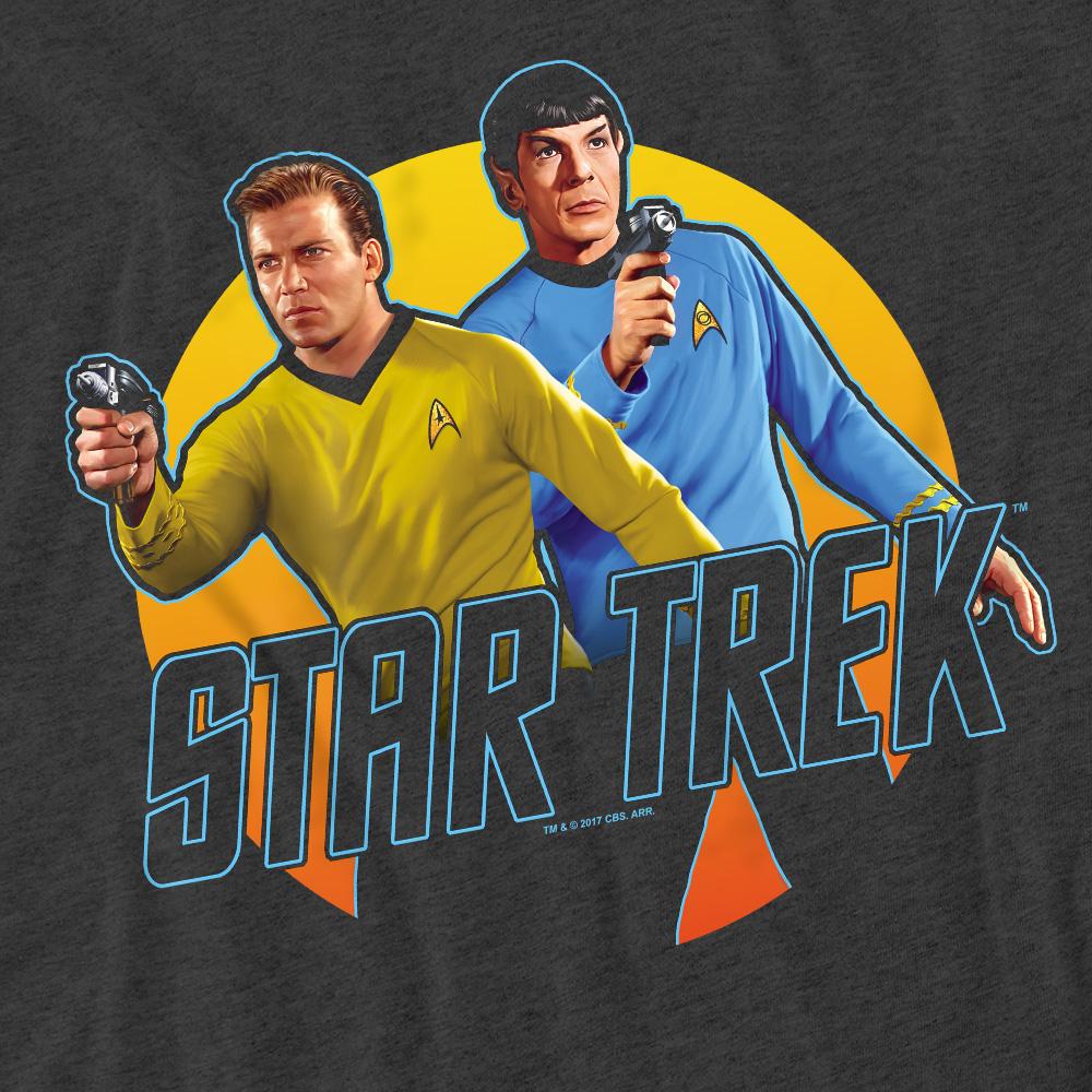 Charcoal - Pack Shot - Star Trek Unisex Adult Phasers Ready T-Shirt