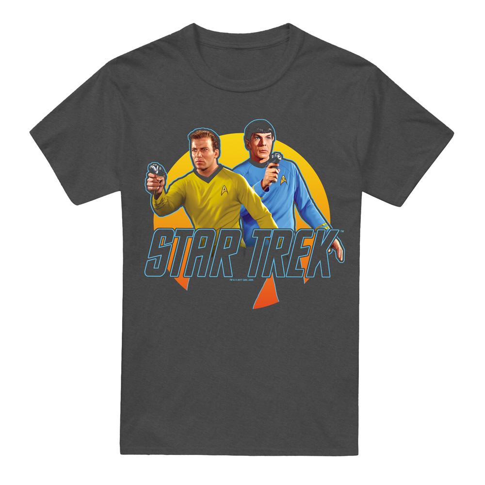 Charcoal - Front - Star Trek Unisex Adult Phasers Ready T-Shirt
