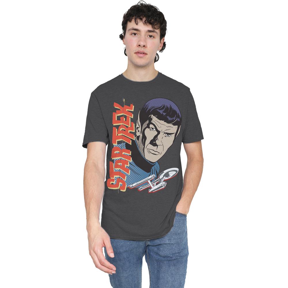 Charcoal - Lifestyle - Star Trek: The Original Series Unisex Adult Spock Vintage T-Shirt