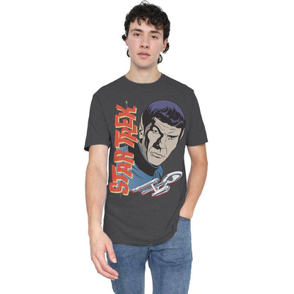 Charcoal - Lifestyle - Star Trek: The Original Series Unisex Adult Spock Vintage T-Shirt