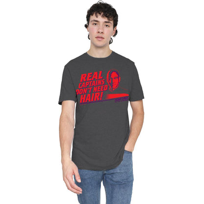 Charcoal - Lifestyle - Star Trek Unisex Adult Real Captain T-Shirt