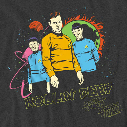 Charcoal - Pack Shot - Star Trek Unisex Adult Rollin Deep T-Shirt