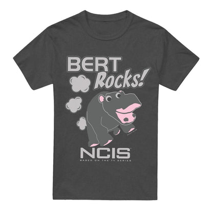 Charcoal - Front - NCIS Unisex Adult Bert Rocks T-Shirt