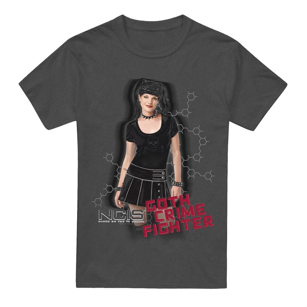 Charcoal - Front - NCIS Unisex Adult Goth Crime Fighter T-Shirt