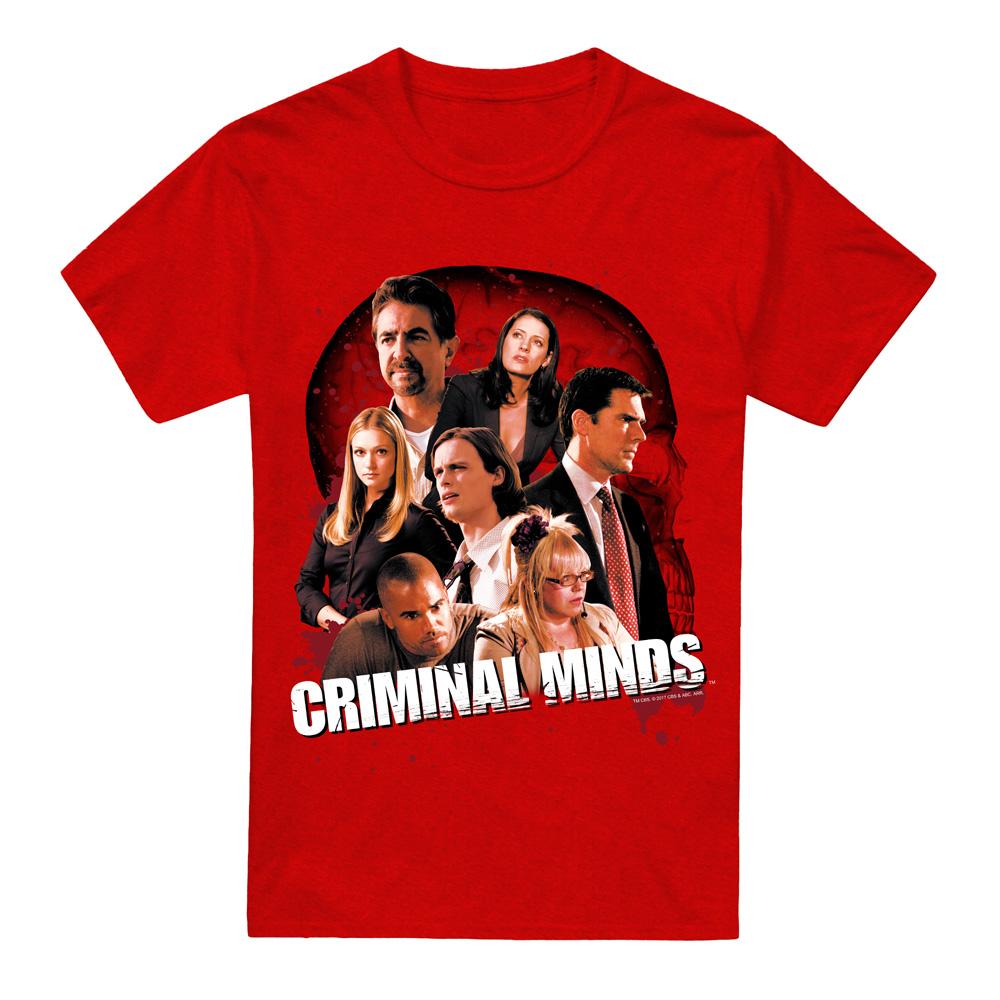 Red - Front - Criminal Minds Unisex Adult Brain Trust T-Shirt