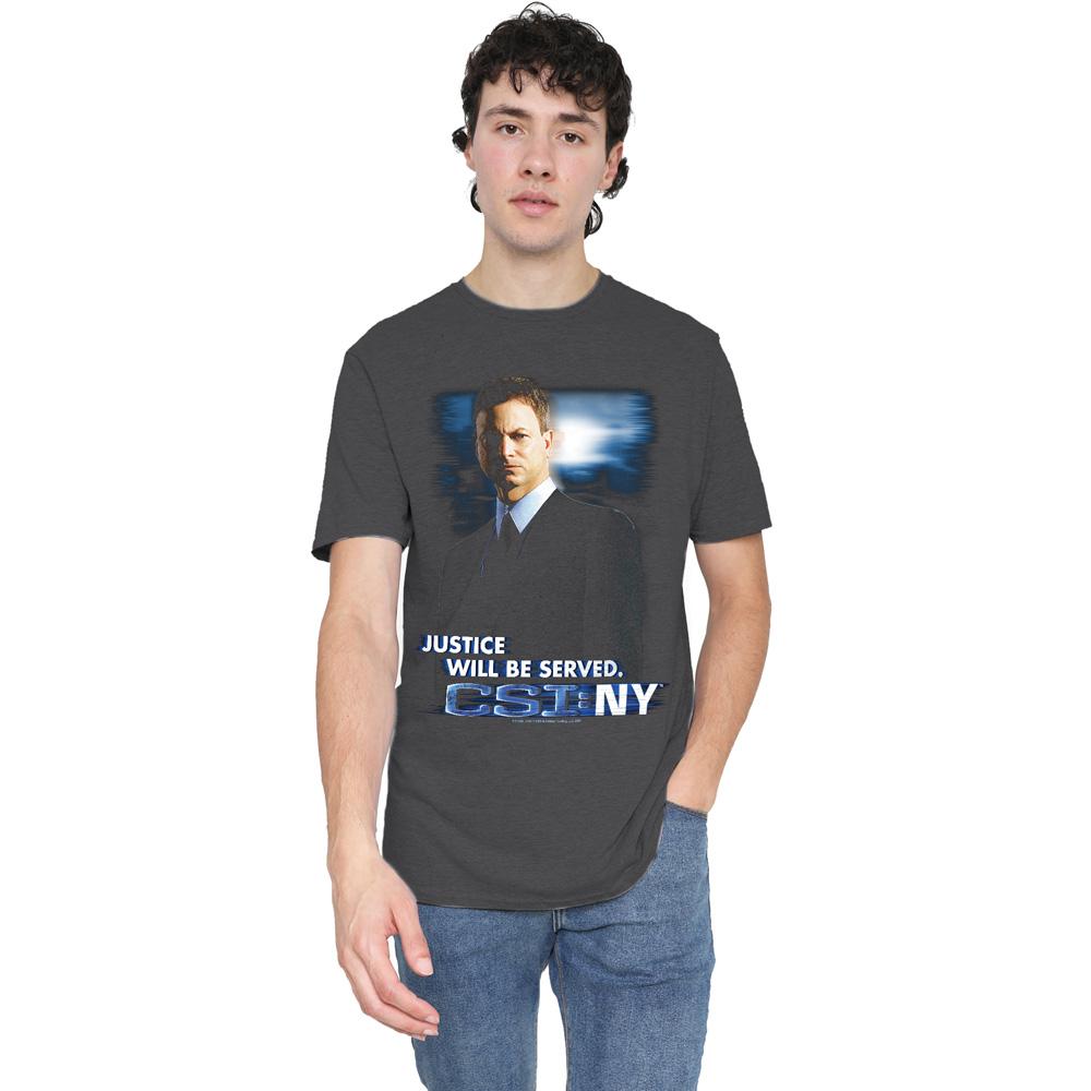 Charcoal - Lifestyle - CSI: NY Unisex Adult Justice Served T-Shirt