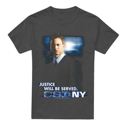 Charcoal - Front - CSI: NY Unisex Adult Justice Served T-Shirt