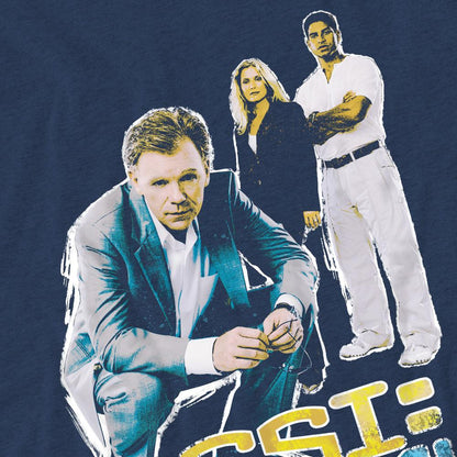 Navy - Pack Shot - CSI: Miami Unisex Adult In Perspective T-Shirt