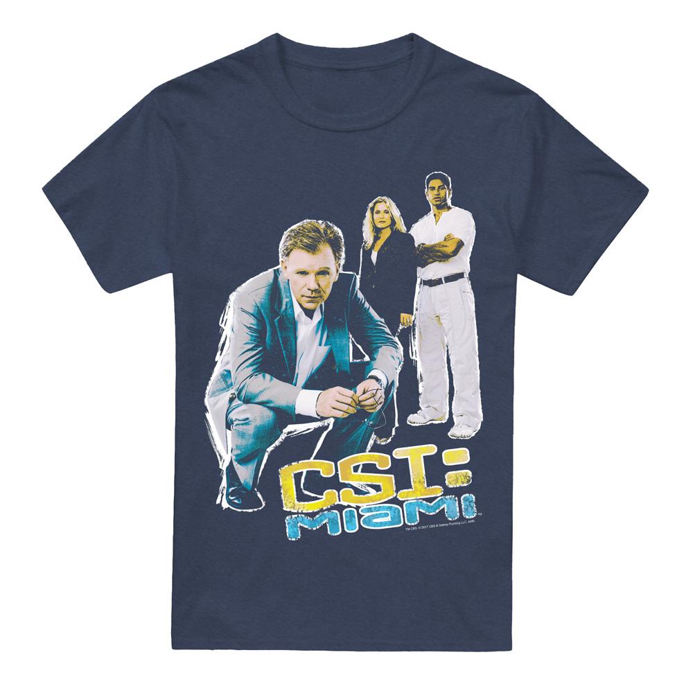 Navy - Front - CSI: Miami Unisex Adult In Perspective T-Shirt
