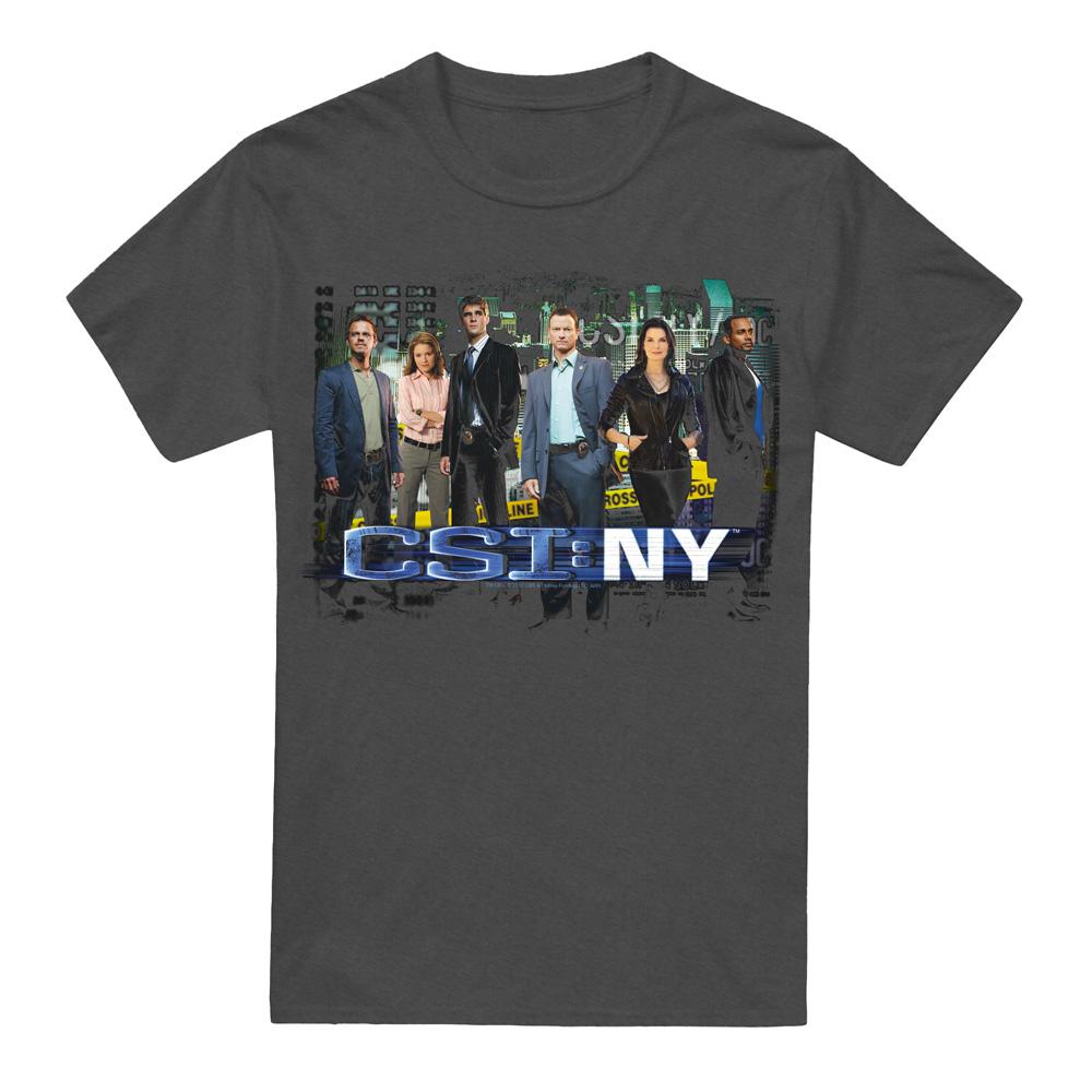 Charcoal - Front - CSI: NY Unisex Adult Cast T-Shirt