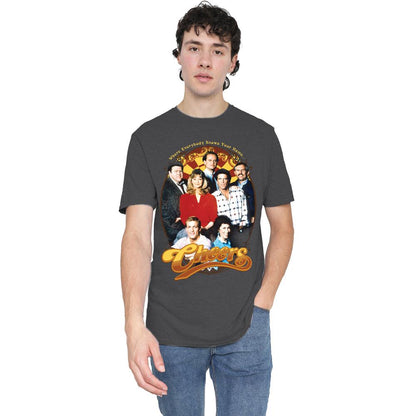 Charcoal - Lifestyle - Cheers Unisex Adult Group Shot T-Shirt