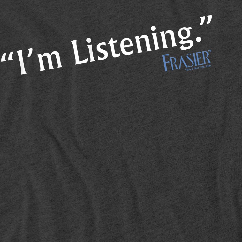 Charcoal - Side - Frasier Unisex Adult I´m Listening T-Shirt