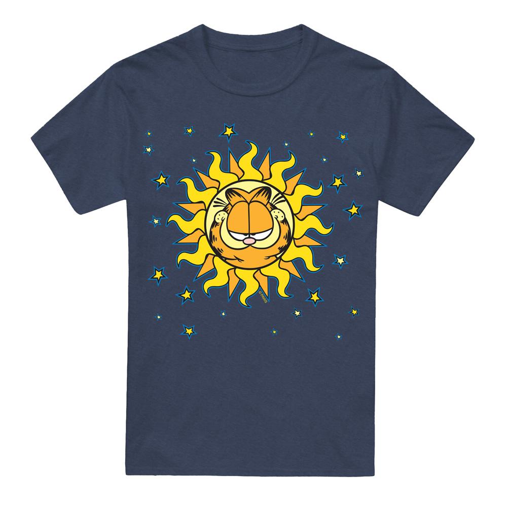 Navy - Front - Garfield Unisex Adult Celestial T-Shirt