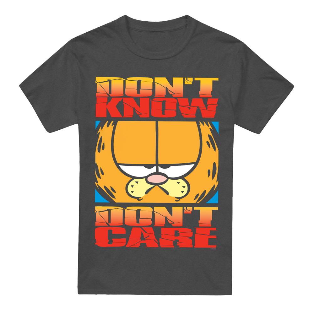 Charcoal - Back - Garfield Unisex Adult Don´t Know Don´t Care T-Shirt