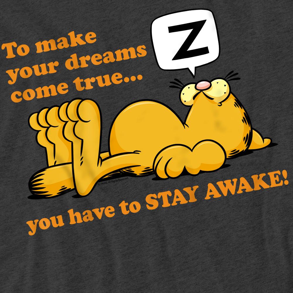 Charcoal - Pack Shot - Garfield Unisex Adult Stay Awake T-Shirt