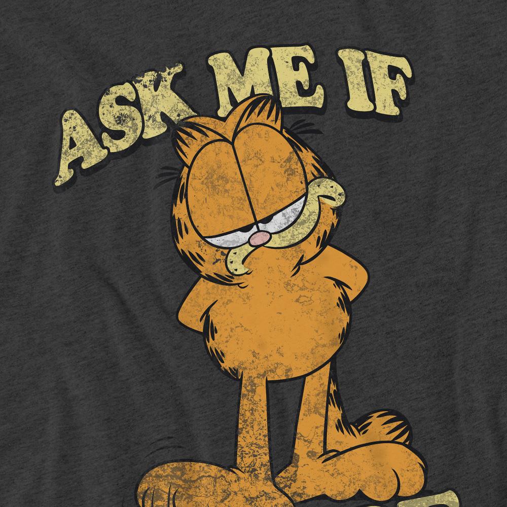 Charcoal - Pack Shot - Garfield Unisex Adult Ask Me T-Shirt